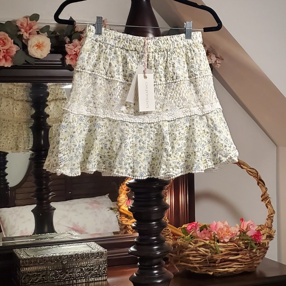 LoveShackFancy Diamond Mini Skirt Skirt Small